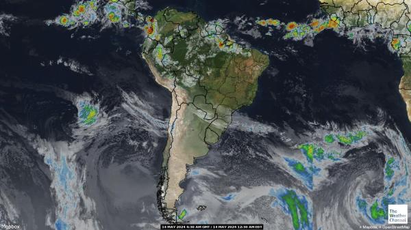 Sud America Meteo nuvola mappa 