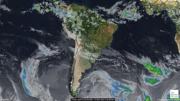 Etelä-Amerikka Sää pilvi kartta 