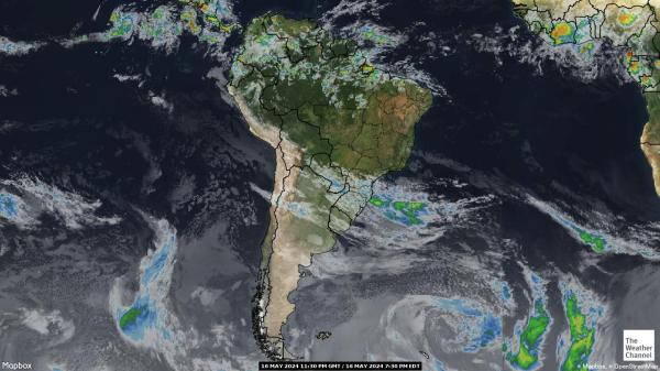दक्षिण अमेरिका मौसम बादल मानचित्र 