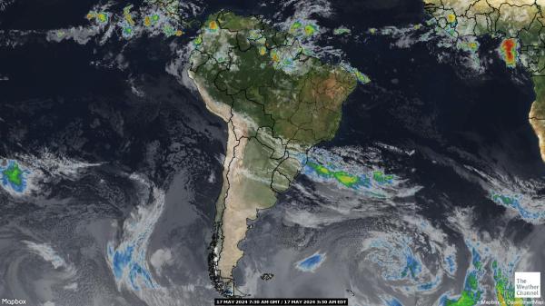 Sydamerika Vejret sky kort 