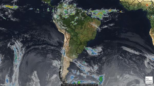 Amerika Selatan Peta Cuaca Awan 