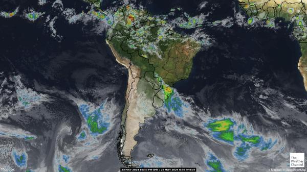 Lõuna-Ameerika Ilm pilv kaart 