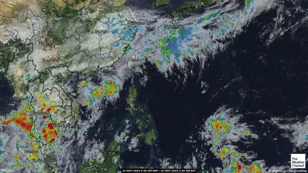 South Korea Previsão do tempo nuvem mapa 