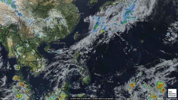 Corea del Sur Mapa del tiempo pronóstico nube 