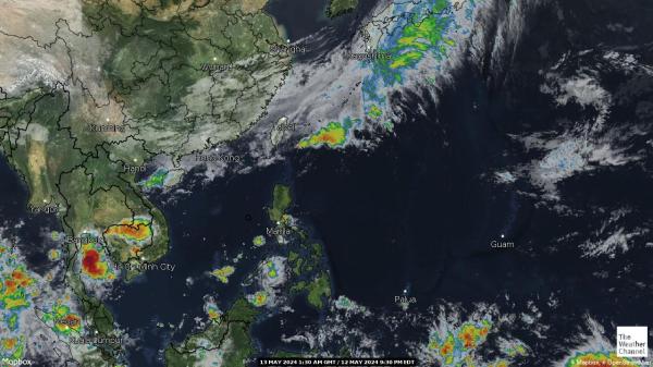 جنوبی کوریا موسم بادل کا نقشہ 