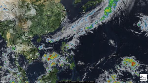 韓国 天気クラウドマップ 