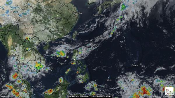 كوريا الجنوبية خريطة الطقس سحابة 