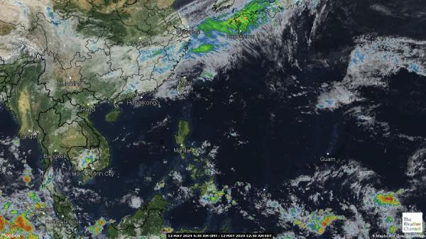 Южна Кореа времето облачна карта 