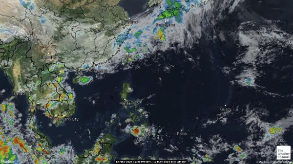 Південна Корея Погода хмарної карти 