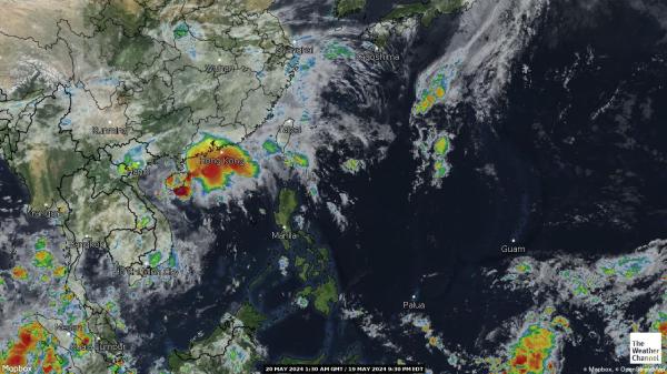 Південна Корея Погода хмарної карти 