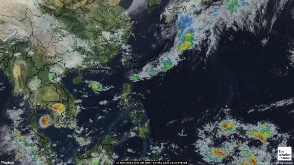 דרום קוריאה מזג אוויר ענן מפה 