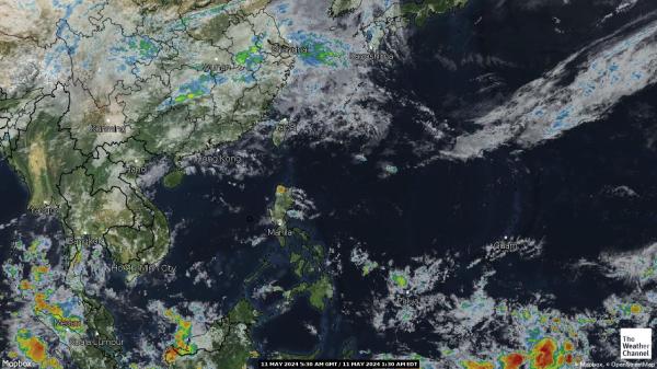 Etelä-Korea Sää pilvi kartta 