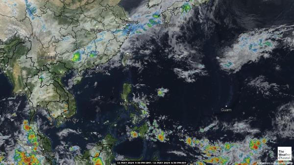 Corea del Sur Mapa del tiempo pronóstico nube 