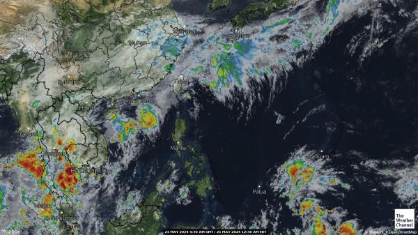 South Korea Meteo nuvola mappa 