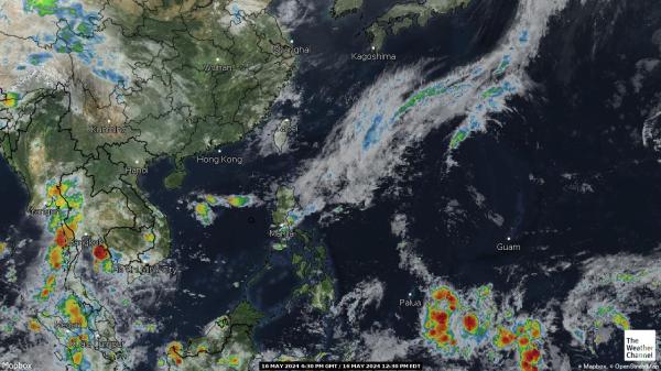 Korea Selatan Peta Cuaca awan 