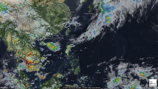 Südkorea Wetter Wolke Karte 
