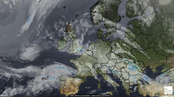 Spain Previsão do tempo nuvem mapa 