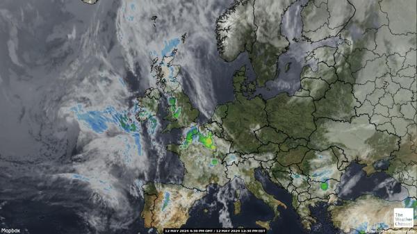 Tây Ban Nha Bản đồ thời tiết đám mây 