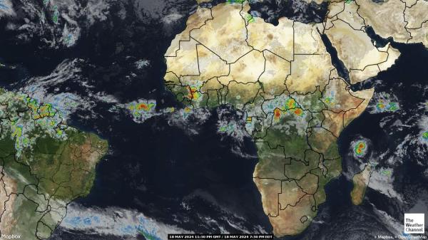 Swaziland Previsão do tempo nuvem mapa 