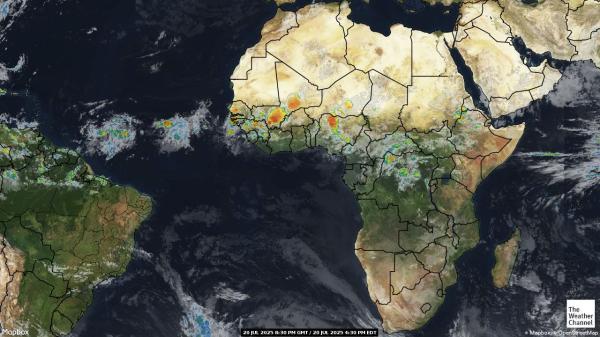Swaziland Peta Cuaca Awan 
