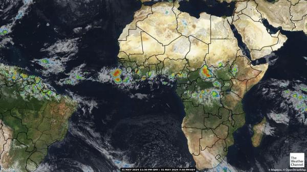 سوازيلاند خريطة الطقس سحابة 