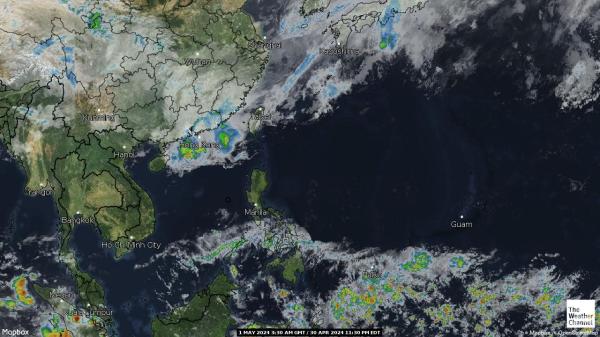 تايوان خريطة الطقس سحابة 