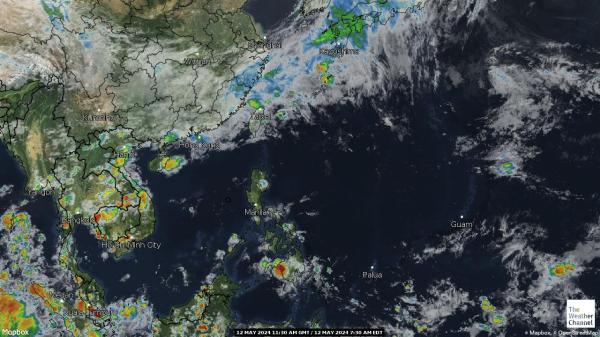 Tajvan Időjárás felhő térkép 