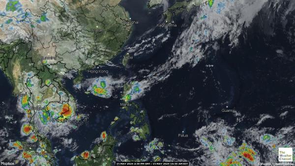 Taiwan Previsão do tempo nuvem mapa 