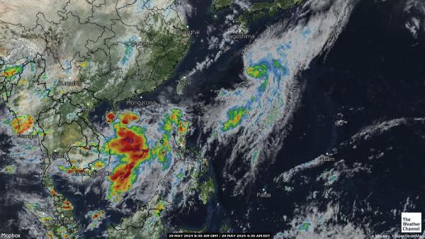 Đài Loan Bản đồ thời tiết đám mây 