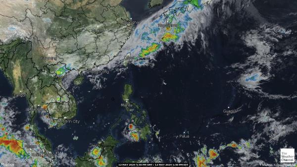 Taiwan Hartă starea vremii nor 