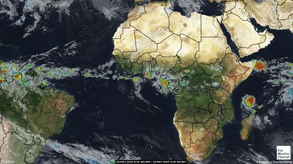 Tanzania Previsão do tempo nuvem mapa 