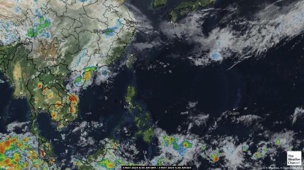 Tailandia Mapa del tiempo pronóstico nube 