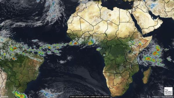 Togo Previsão do tempo nuvem mapa 
