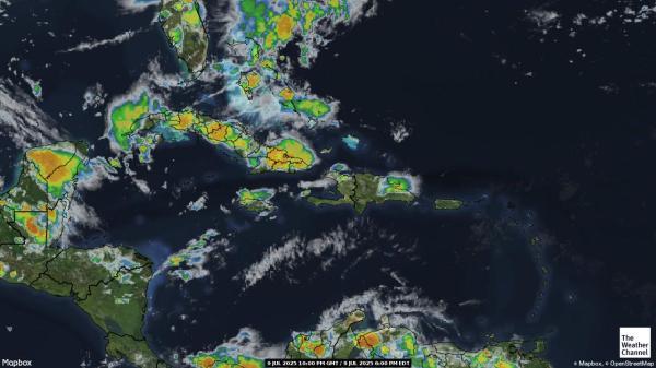 Trinidad a Tobago Mapa oblačnosti počasia 