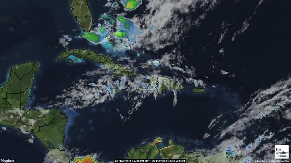Trinidad Och Tobago Väder moln karta 