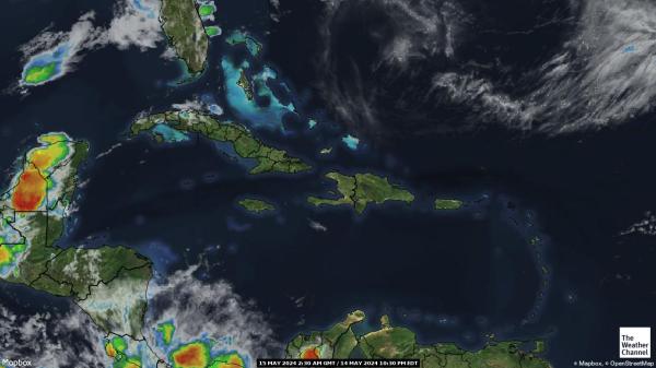 Trinidad a Tobago Počasí mrak mapy 