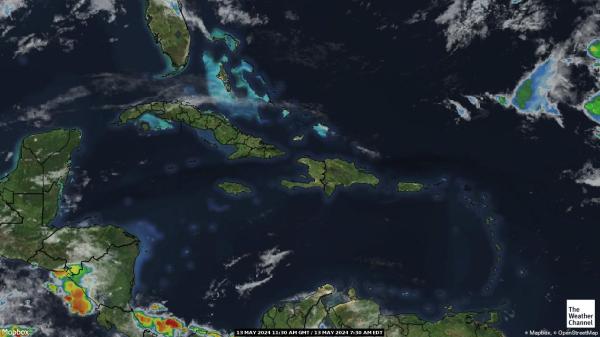 Trinidad ja Tobago Ilm pilv kaart 