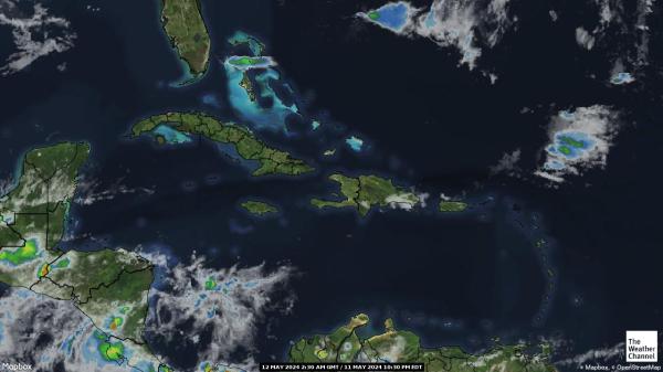 Trinidad dan Tobago Peta Cuaca awan 