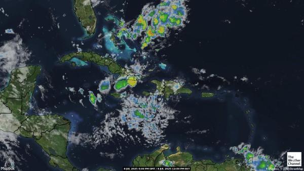 Trinidad a Tobago Mapa oblačnosti počasia 