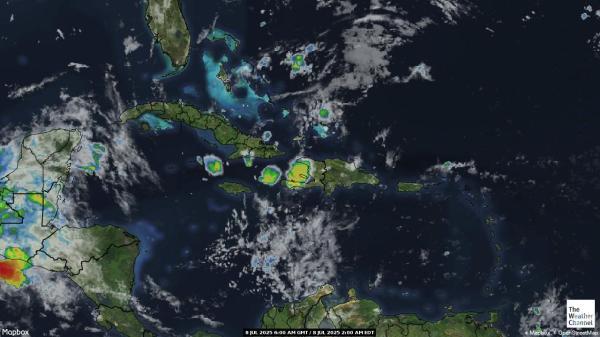 Trinidad a Tobago Mapa oblačnosti počasia 