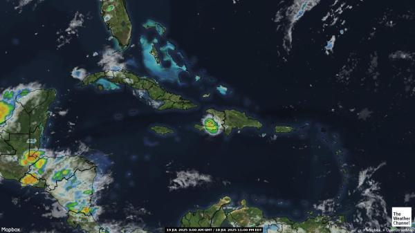 Trinidad a Tobago Mapa oblačnosti počasia 