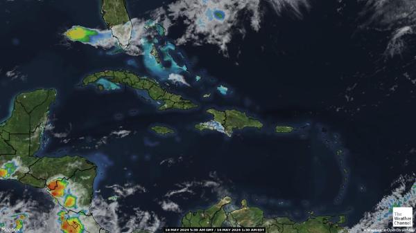 Trinidad Och Tobago Väder moln karta 