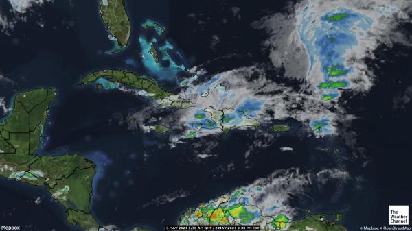 Trinidad ja Tobago Sää pilvi kartta 