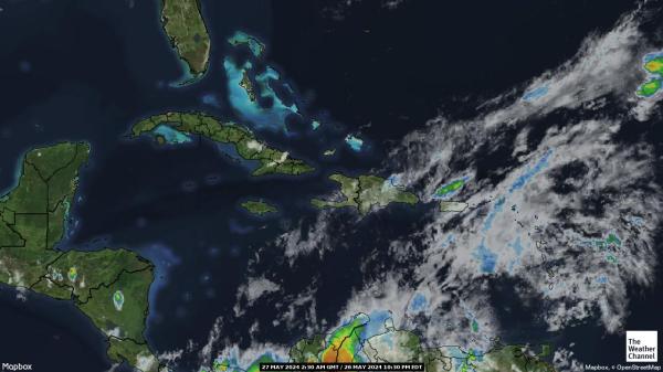 Тринидад и Тобаго времето облачна карта 