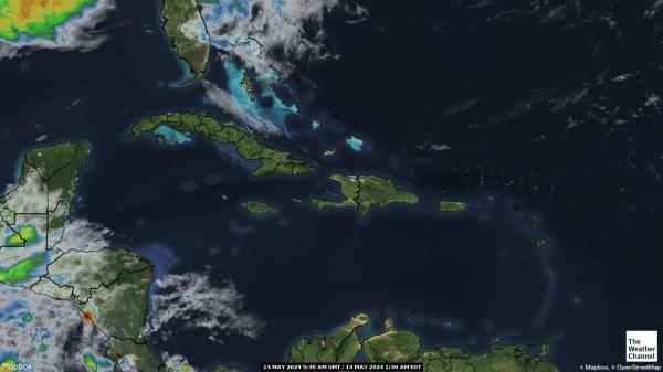 Islas Turcas y Caicos Mapa del tiempo pronóstico nube 