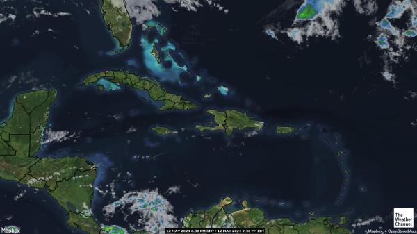 Turks and Caicos Islands Previsão do tempo nuvem mapa 