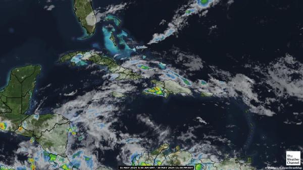 Turks- ja Caicossaaret Sää pilvi kartta 