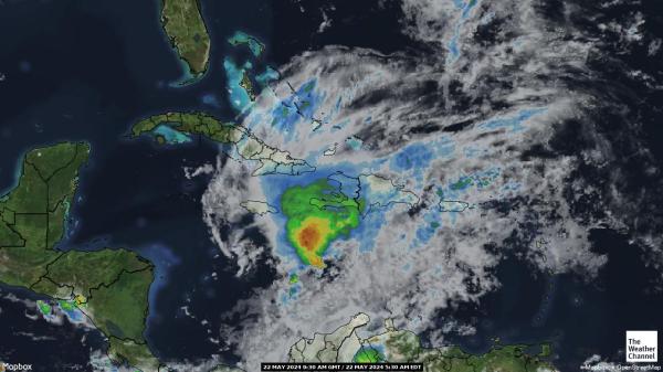 Turks ja Caicos Ilm pilv kaart 