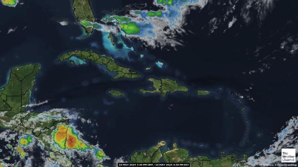 Turks und Caicos Inseln Wetter Wolke Karte 