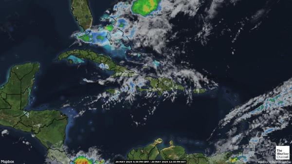 Turks- Och Caicosöarna Väder moln karta 